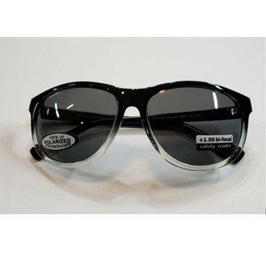 Coyote +1.50 Bi-Focal Safety Reader Sunglasses Polarized